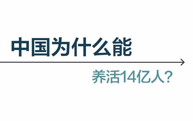 中国为什么能养活14亿人？